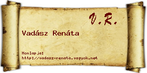 Vadász Renáta névjegykártya