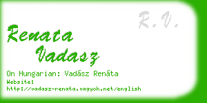 renata vadasz business card