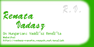 renata vadasz business card